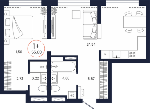 Планировка однокомнатной квартиры
