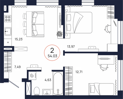 Планировка двухкомнатной квартиры Планировка двухкомнатной квартиры
