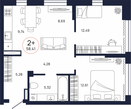 Планировка двухкомнатной квартиры Планировка двухкомнатной квартиры
