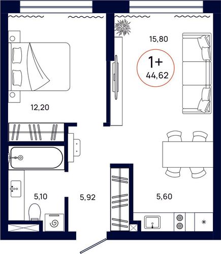 Планировка однокомнатной квартиры