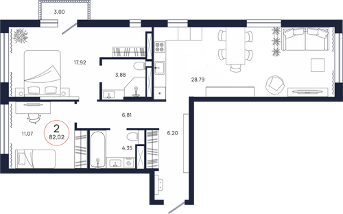 Планировка двухкомнатной квартиры Планировка двухкомнатной квартиры